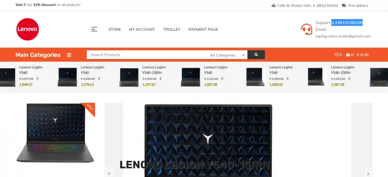 Laptop-store.club Scam: Fake Lenovo Store!