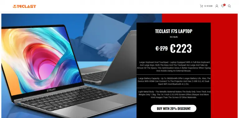 Laptop-world.club Scam: Fake Teclast Laptop Store!