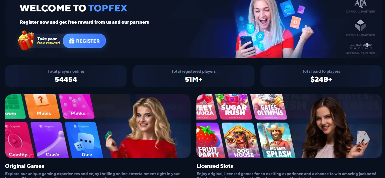 Topfex.com Landing Page