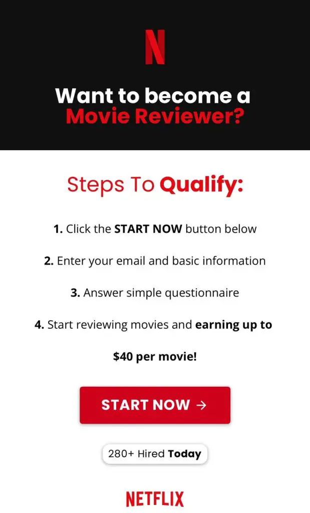 NetReviewFlix.com Scam