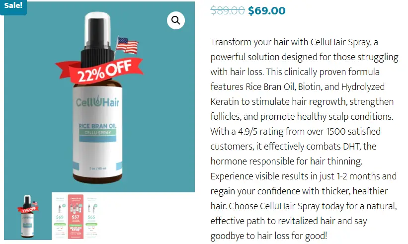 Celluhair Hair Growth Supplement